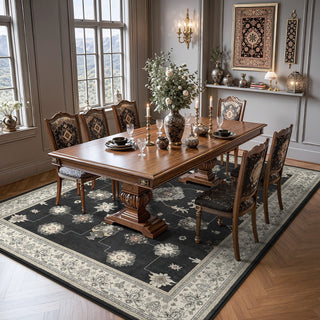 5x7/8x10/9x12 Boho Washable Area Rug, Farmhouse Vintage Ultra Thin Indoor Non-Slip Carpet for Living Room, Oeko-Tex Certified