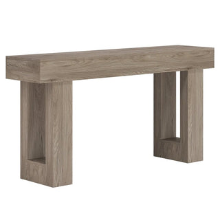 63" Rustic Sofa Table, Chunky Console Table for Entryway