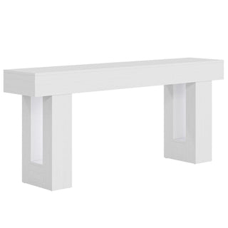 63" Rustic Sofa Table, Chunky Console Table for Entryway