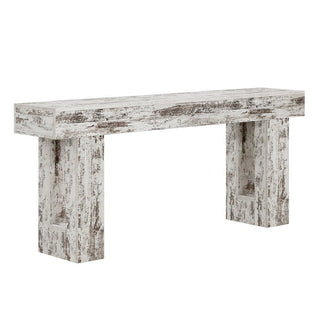 63" Rustic Sofa Table, Chunky Console Table for Entryway