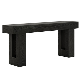 63" Rustic Sofa Table, Chunky Console Table for Entryway