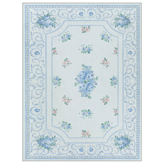 5x7/8x10 Boho Floral Area Rug, Vintage Soft Washable Low Pile Nursery Living Room Carpet, Oeko-Tex Certified