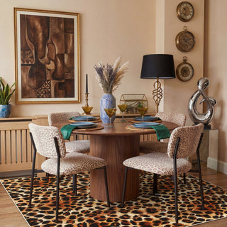 5x7/8x10 Leopard Print Area Rug, Animal Soft Carpet Machine Washable Cheetah Rug for Living Room, Oeko-Tex Certified