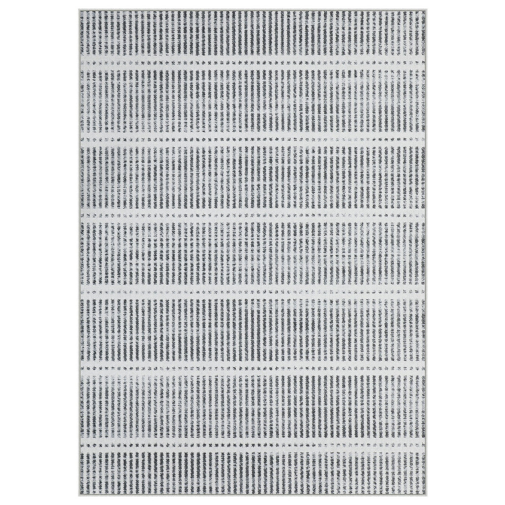 3x5/5x7 Ultra Thin Washable Area Rugs, Modern Non-Slip Striped Farmhouse Soft Indoor Carpet for Bedside Living Room, Oeko-Tex Certified