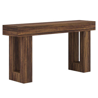 63" Rustic Sofa Table, Chunky Console Table for Entryway