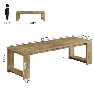86" Two Person Desk, Long Computer Desk Conference Table for Home Office