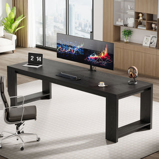 86" Two Person Desk, Long Computer Desk Conference Table for Home Office