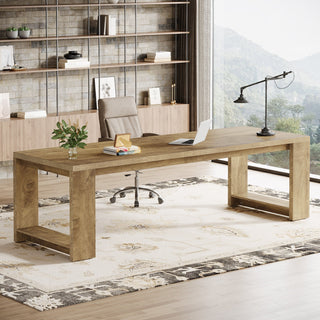 86" Two Person Desk, Long Computer Desk Conference Table for Home Office