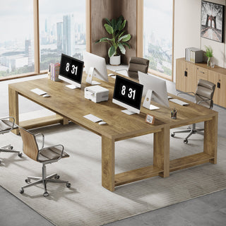 86" Two Person Desk, Long Computer Desk Conference Table for Home Office