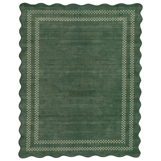 5x7/8x10 Scalloped Washable Area Rugs, Soft Geometric Non-Slip Indoor Rug for Living Room Bedroom, Oeko-Tex Certified