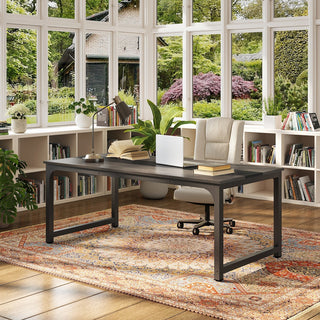Simple Conference Table, Rectangular Meeting Table Computer Desk
